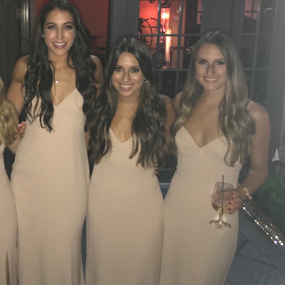 Amsale lights pink size 6 dress extra tall